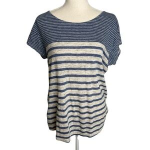 Tommy Bahama Womens Small Short Sleeve Blouse‎ Top Striped. Pre-Owned.